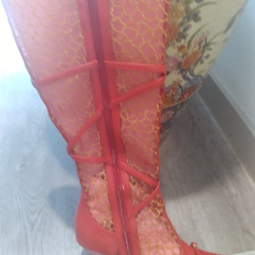 Ashro Red and Gold Boots